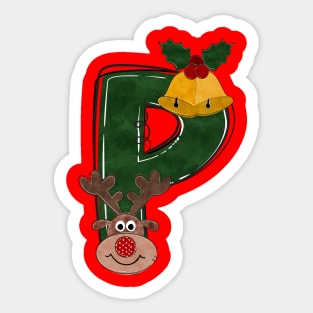 Letter P - Christmas Letter Sticker